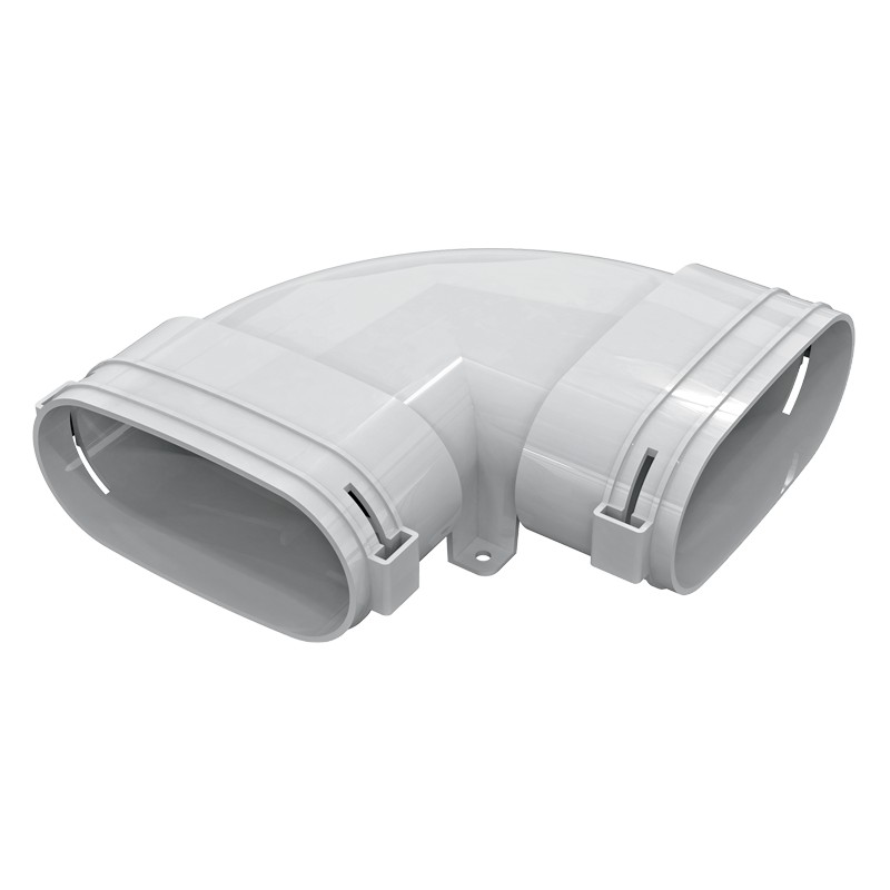 Horisontaalne põlv lapikule torule 117×52mm