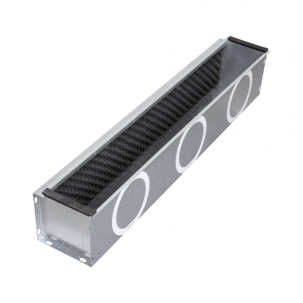 625 mm Ühenduskast kipsist õhujaotus ribale (3 pilu)